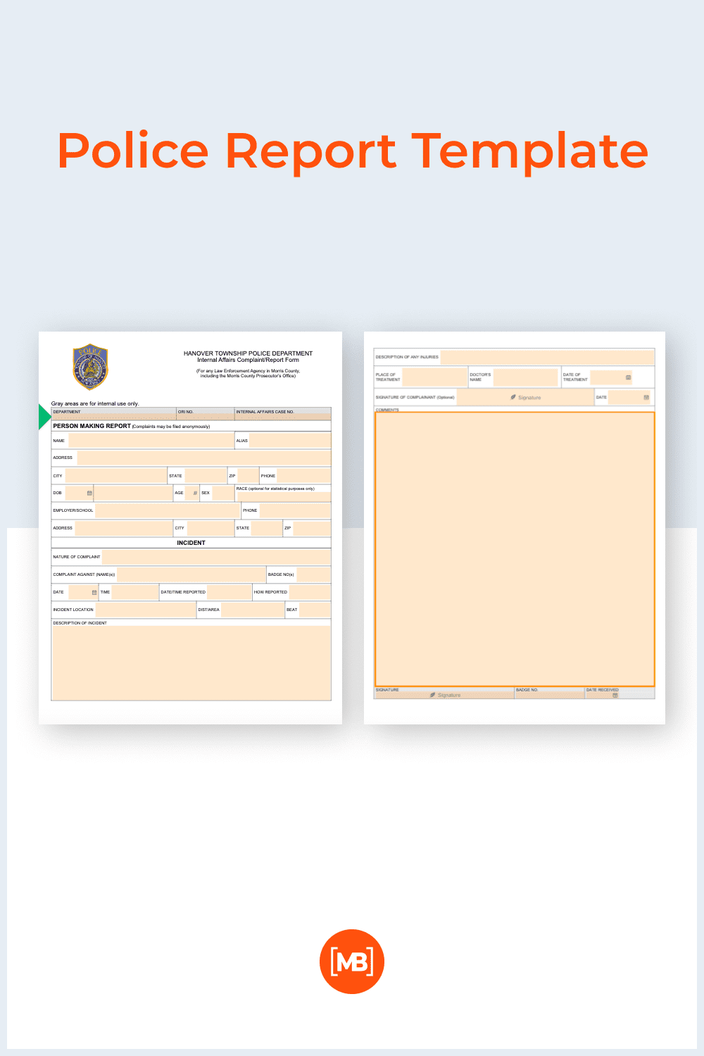 10 Best Police Report Templates For 2021 Free And Premium Templates
