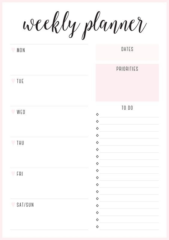 10 Best Weekly Plan Template Ideas To Choose From QuikGlance Weekly