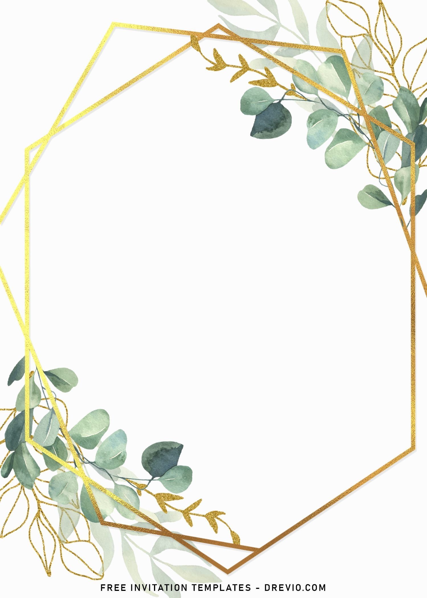 10 Boho Greenery Wedding Invitation Templates