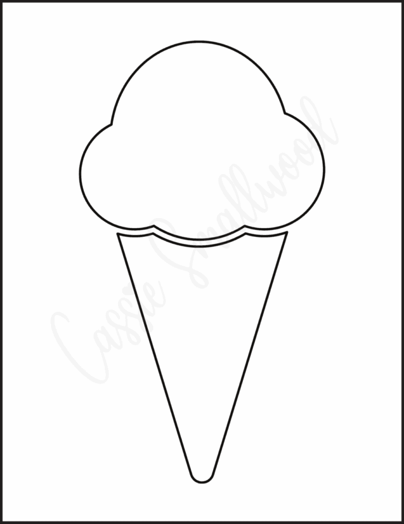 10 Cute Ice Cream Templates For DIY Crafts