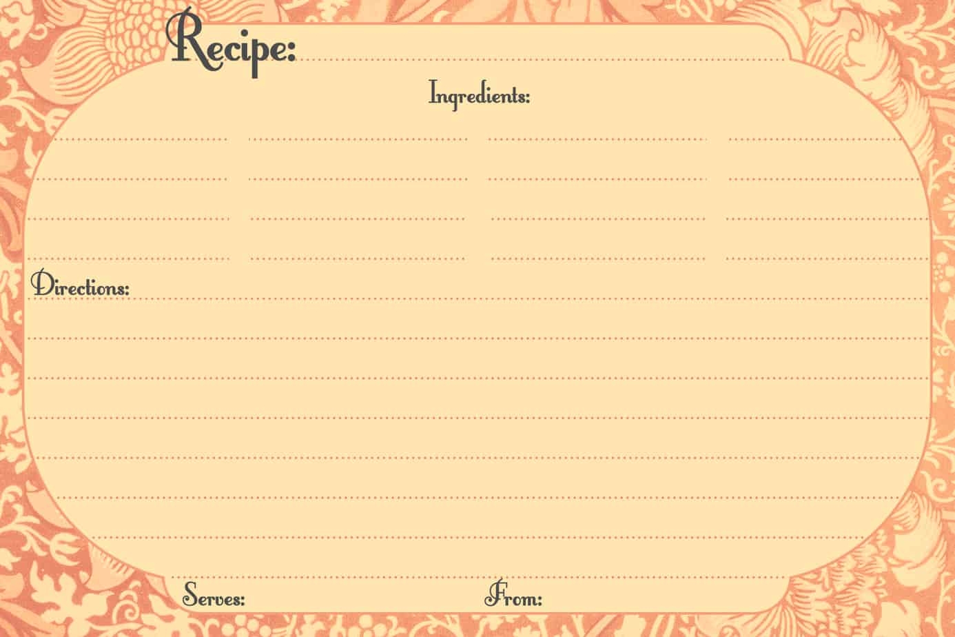 13 Free Recipe Card Templates Excel PDF Formats
