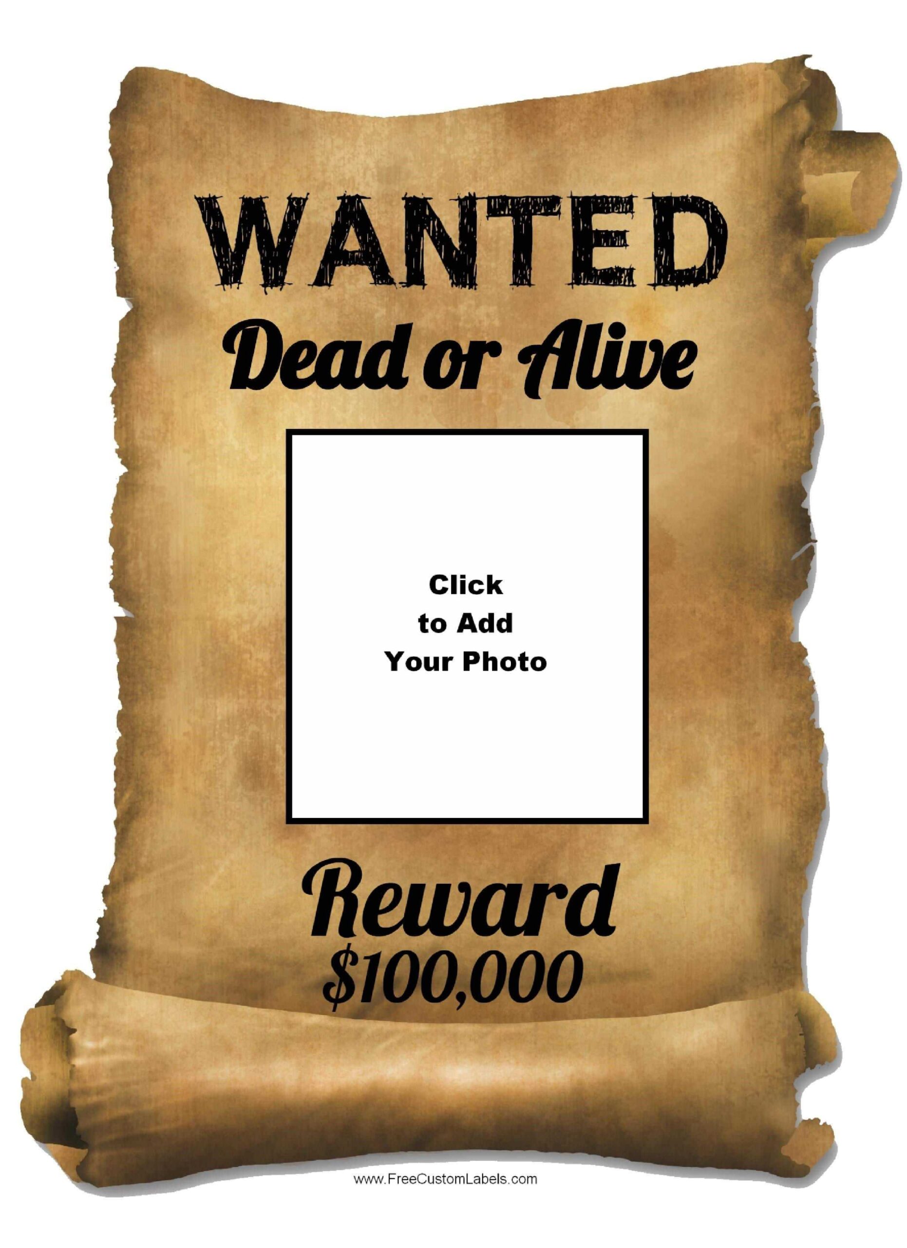 14 Blank Wanted Poster Templates Free Printable Sample Example Porn