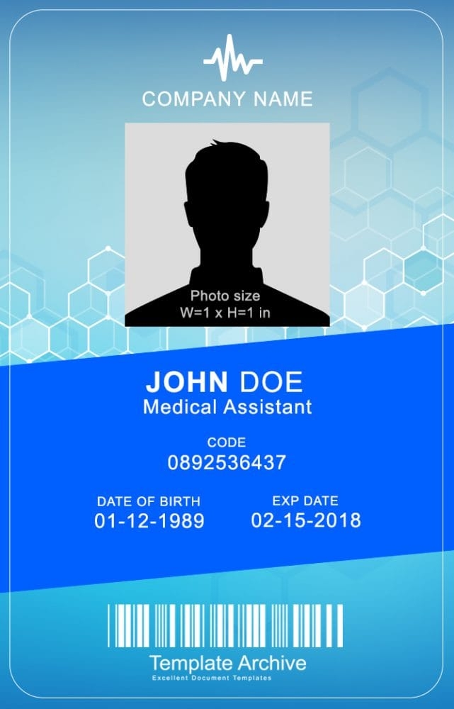 16 ID Badge ID Card Templates FREE TemplateArchive
