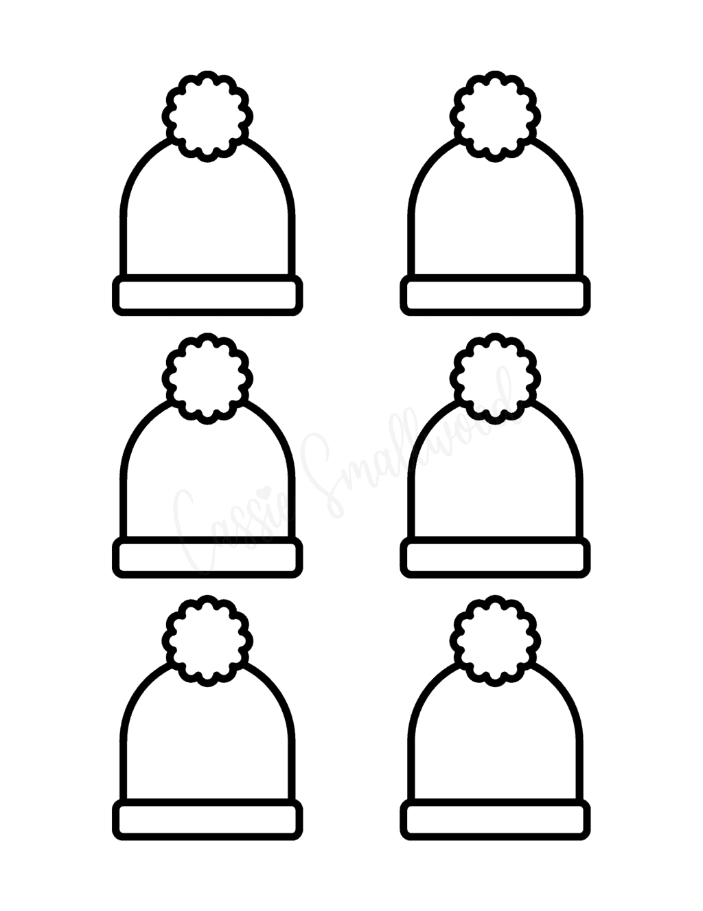 17 Cute Winter Hat Templates And Coloring Pages Cassie Smallwood