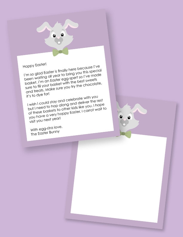 18 Easter Bunny Letter Templates AdrianaEllyn