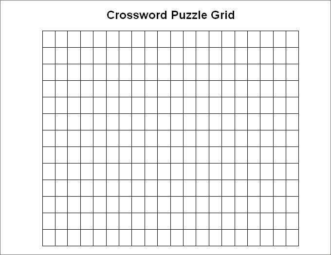 19 Blank Crossword Templates Download Free Word Documents