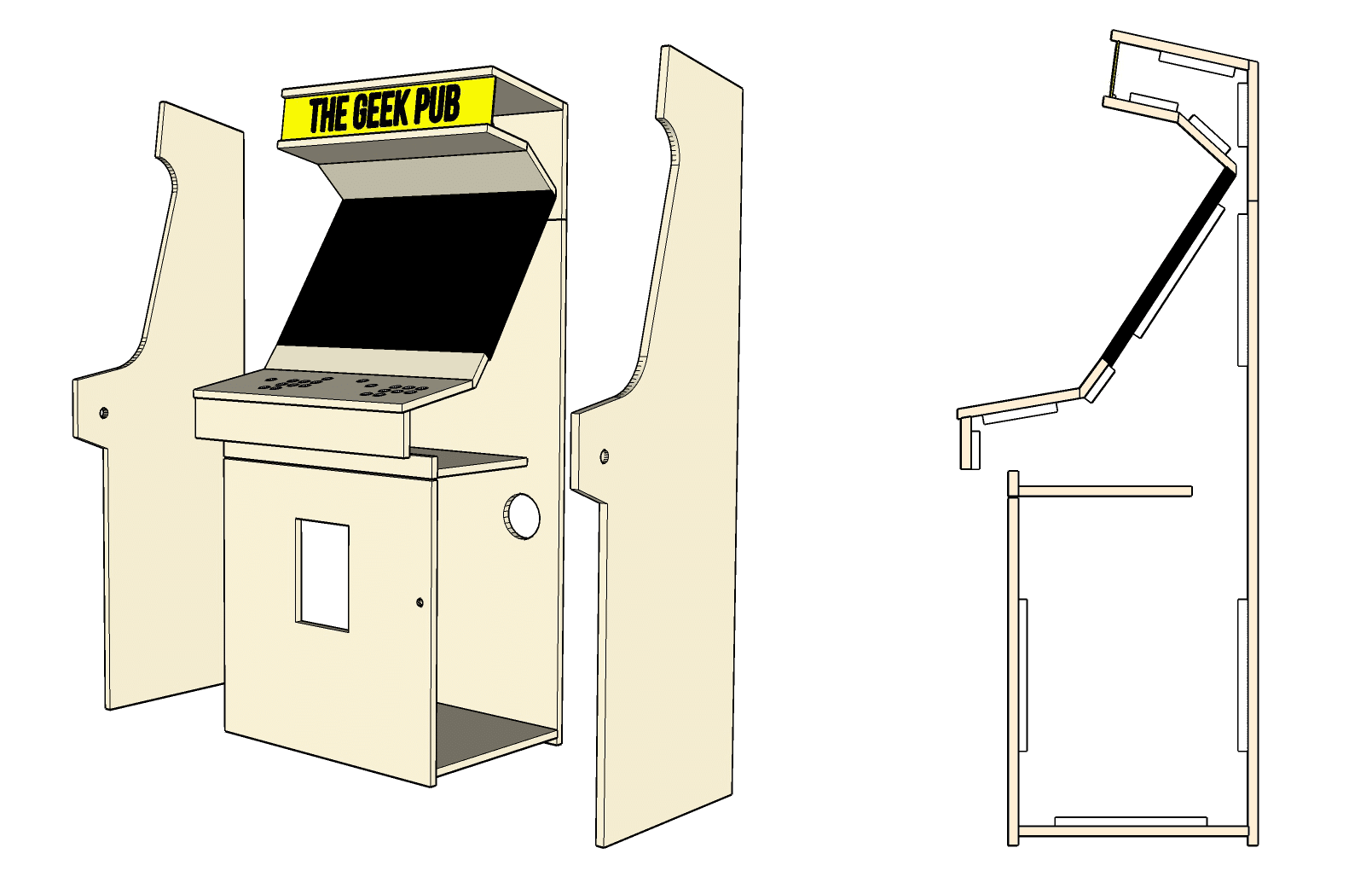 Blank Arcade Machine Templates