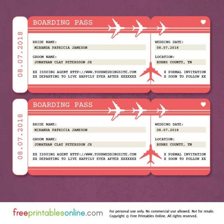 20 Plane Ticket Template Pdf Simple Template Design