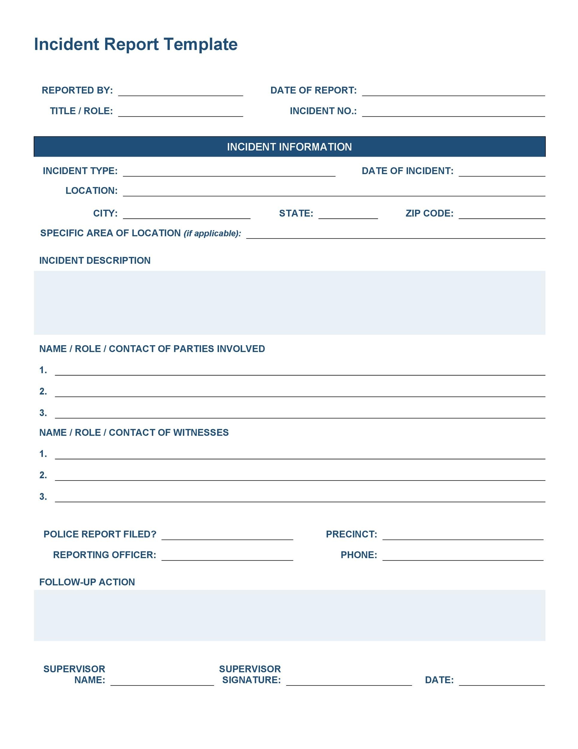 20 Police Report Template Examples Fake Real TemplateLab