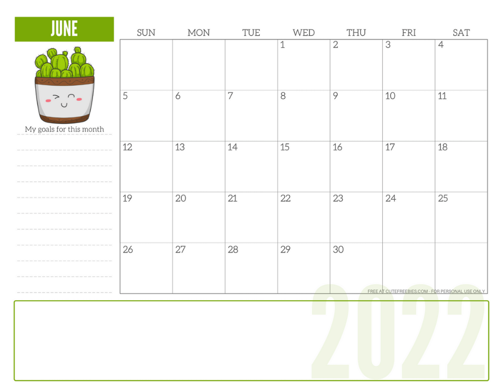 2024 Cute Monthly Planner Templates Free Printable Cute Freebies