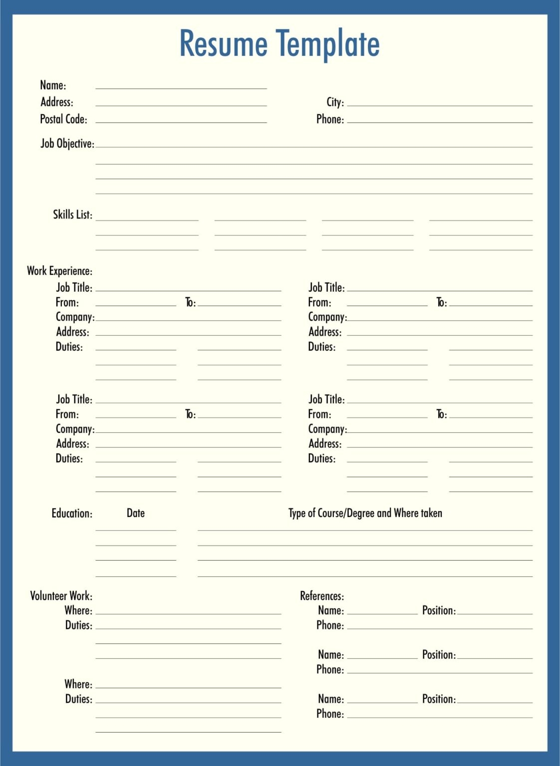 2024 Resume Templates Free Printable Janet Gwendolyn