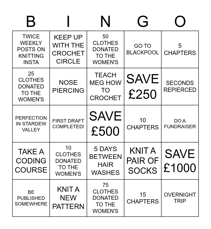 2025 BINGO Card
