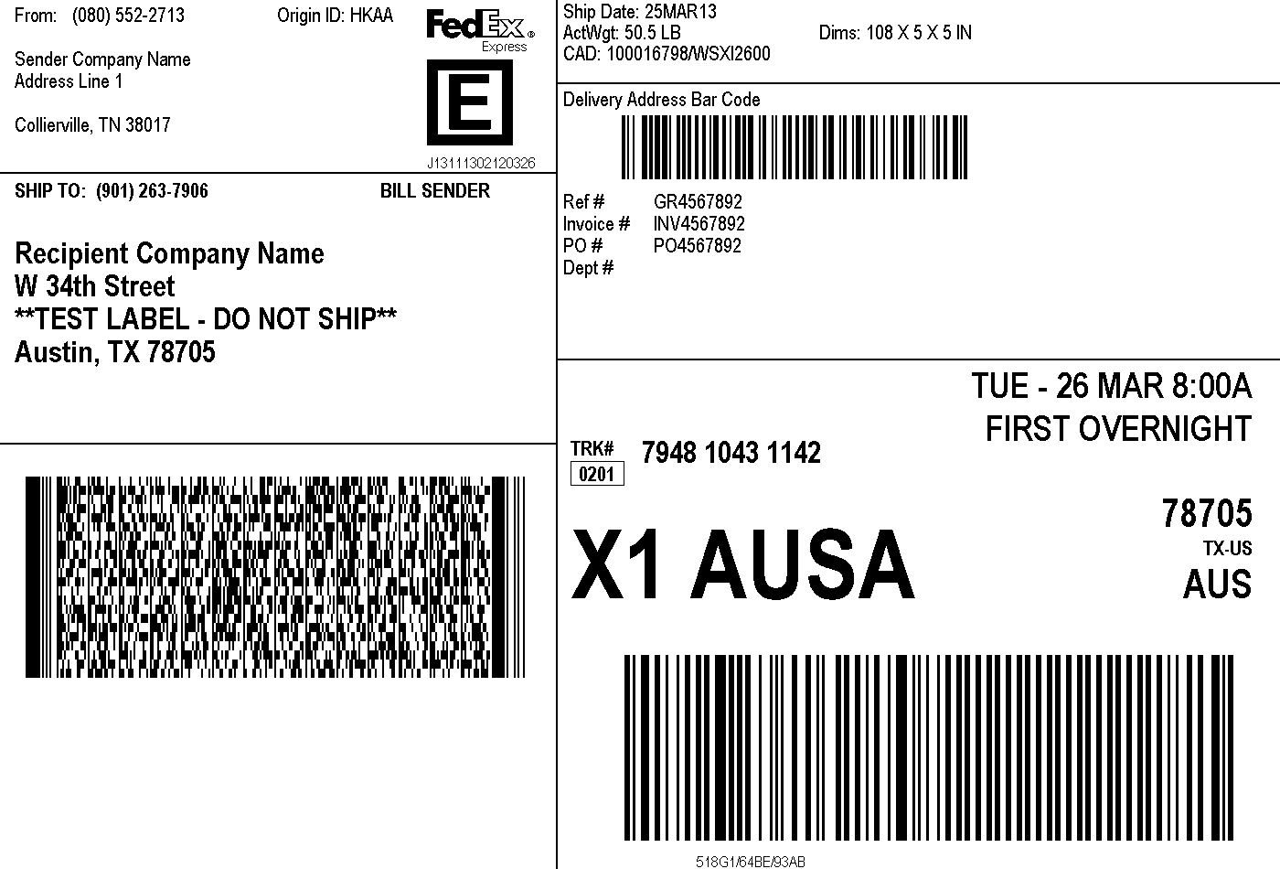21 Free Shipping Label Template Word Excel Formats