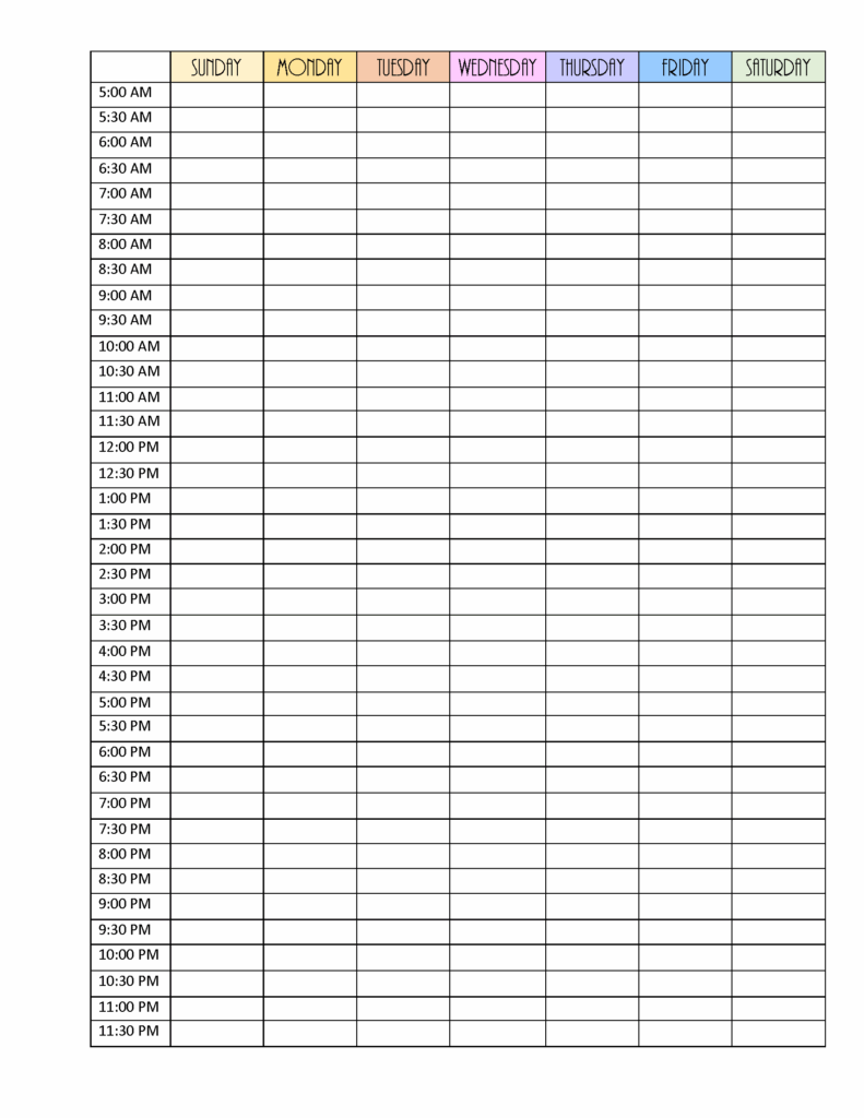 26 Blank Weekly Calendar Templates Pdf Excel Word Template Lab 26