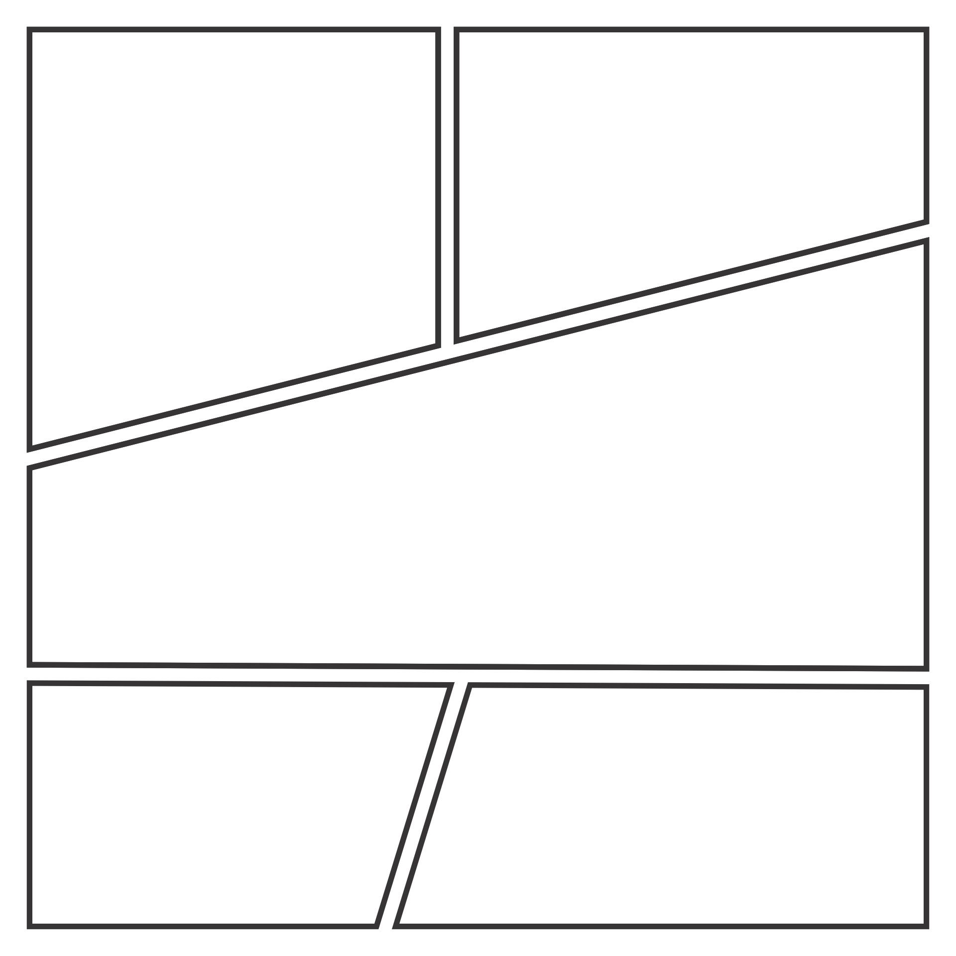 3 Panel Comic Template Social Media Template