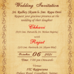 30 Royal Indian Wedding Invitation Cards Free Customization Indian