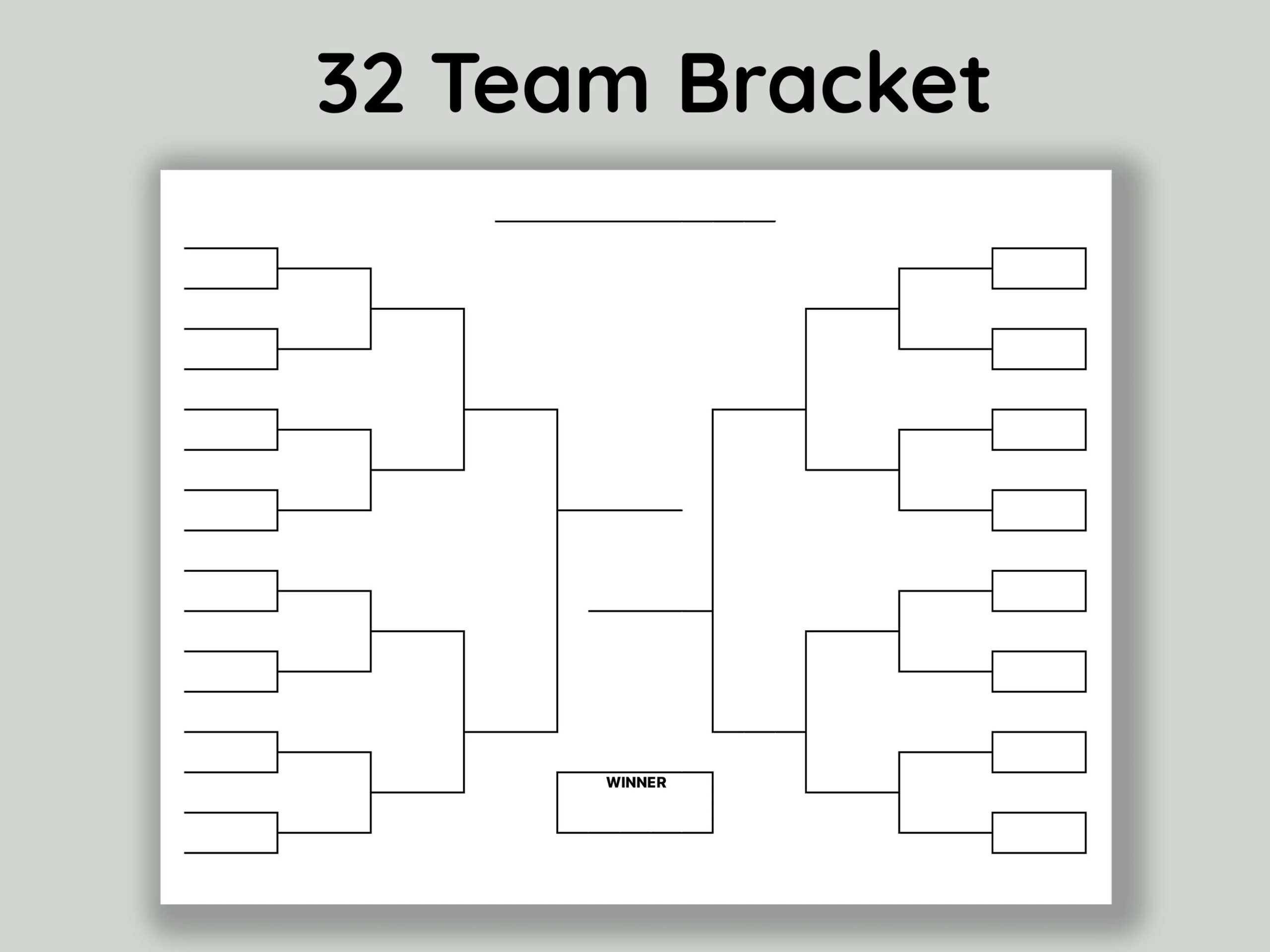 Blank Sports Bracket Templates
