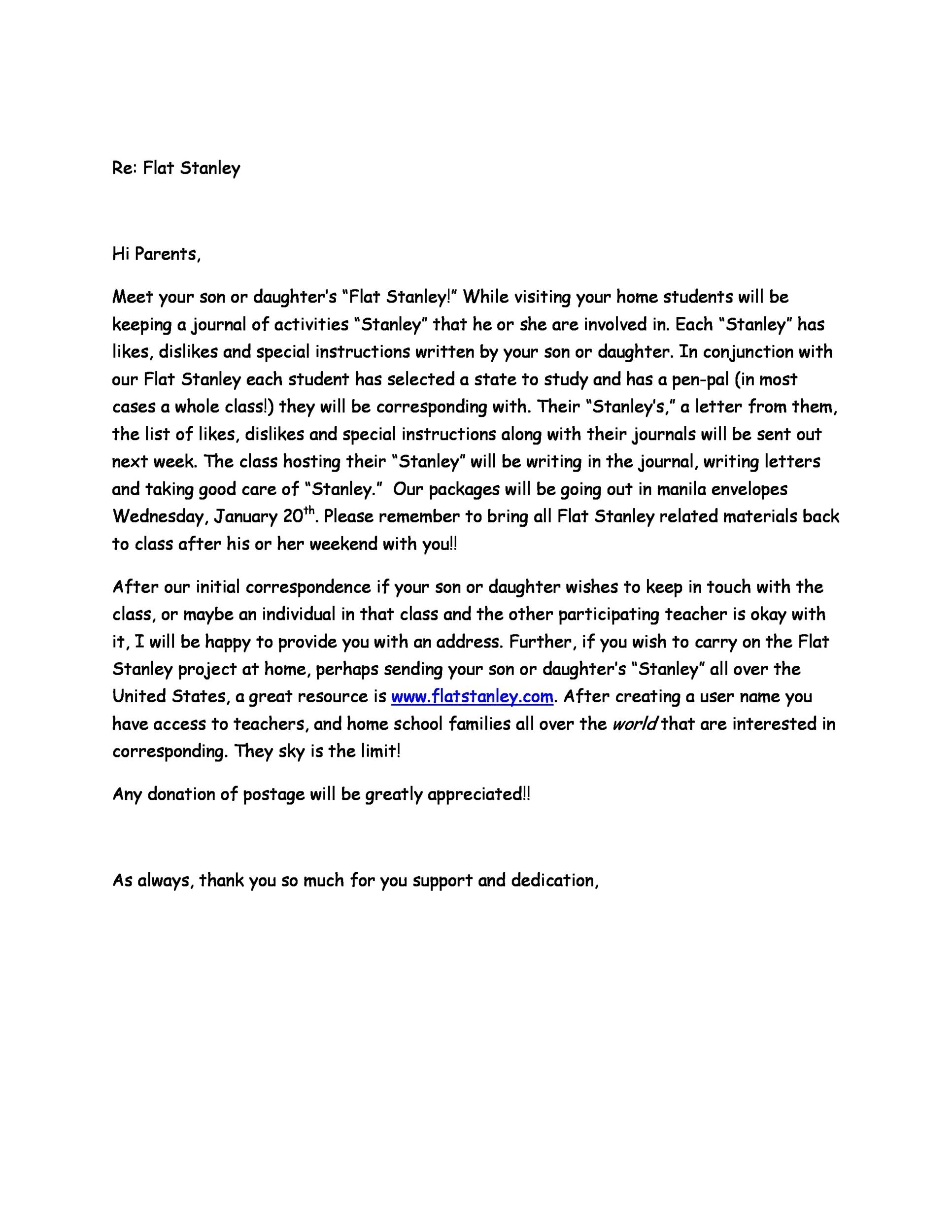 37 Flat Stanley Templates Letter Examples Template Lab