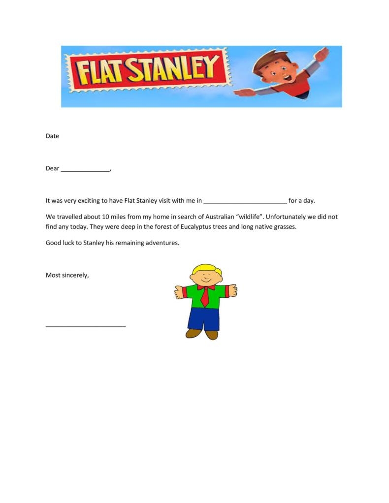 37 Flat Stanley Templates Letter Examples TemplateLab