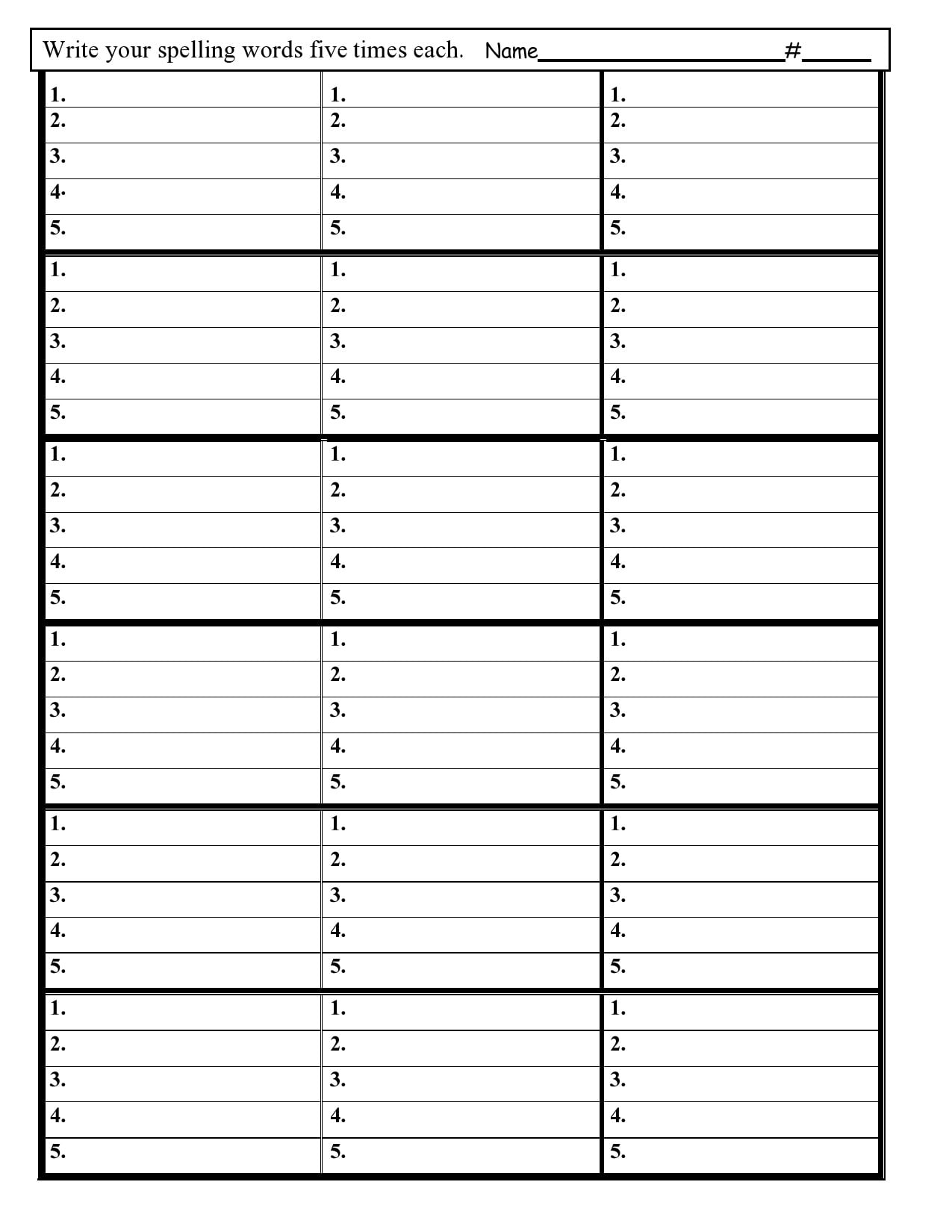 38 Printable Spelling Test Templates Word PDF TemplateLab Free Printable