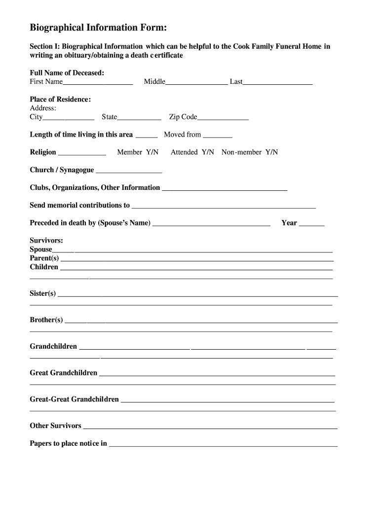 4 Best Free Obituary Template Word Format