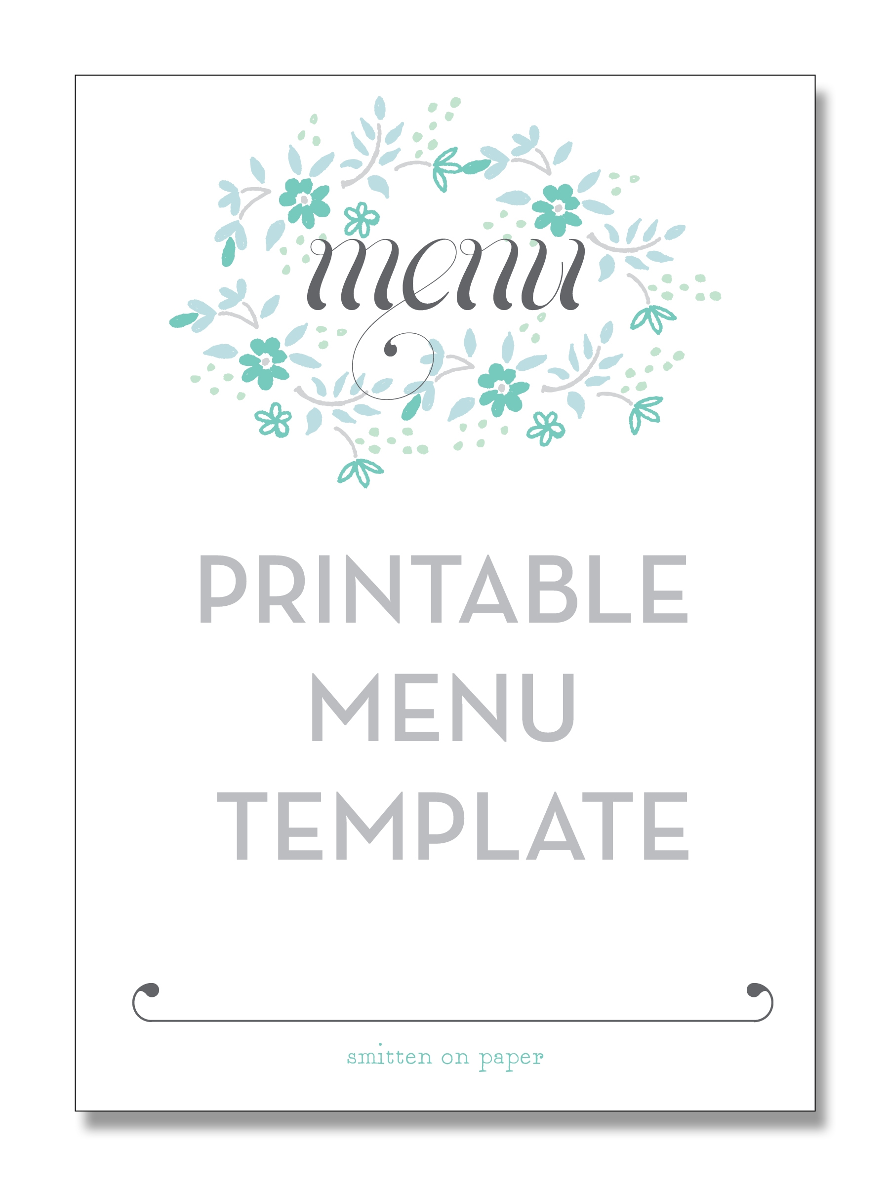 4 Best Images Of Free Printable Blank Menu Templates Free Printable