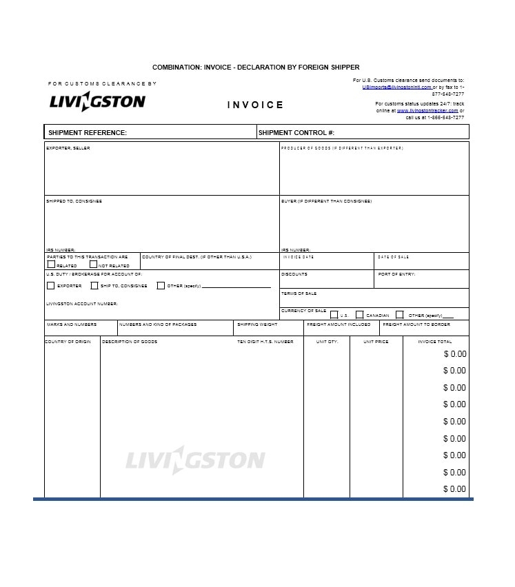 44 Blank Commercial Invoice Templates PDF Word TemplateArchive
