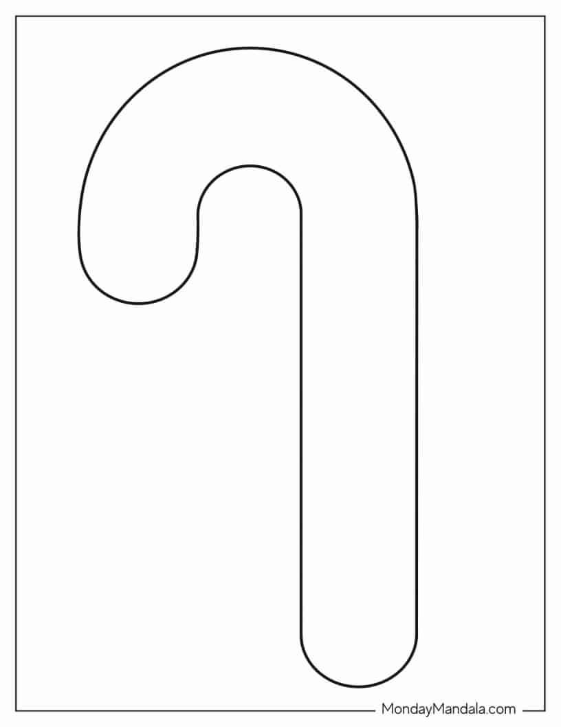 44 Candy Cane Templates Free PDF Printables Candy Cane Candy Cane