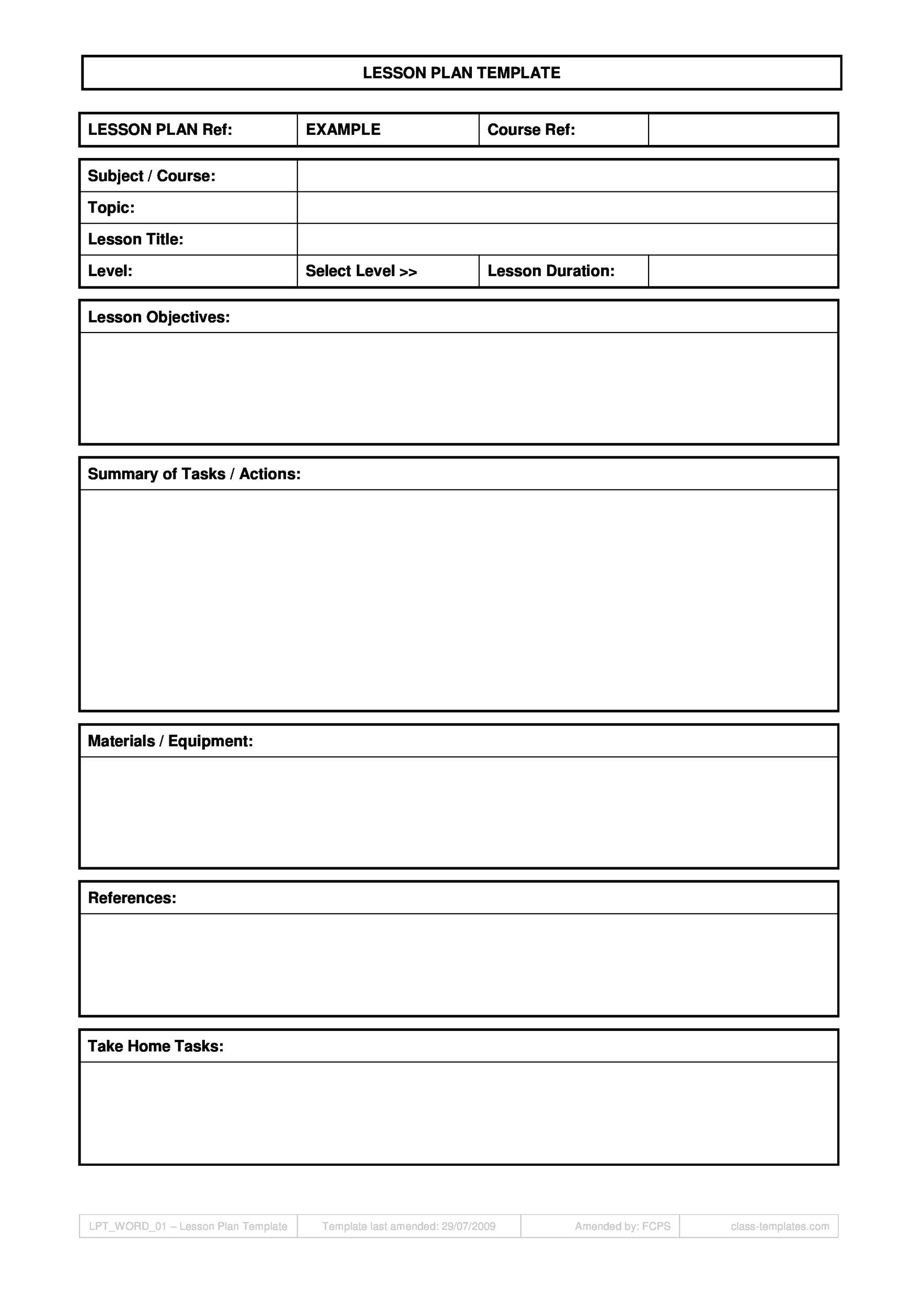 44 FREE Lesson Plan Templates Common Core Preschool Weekly 