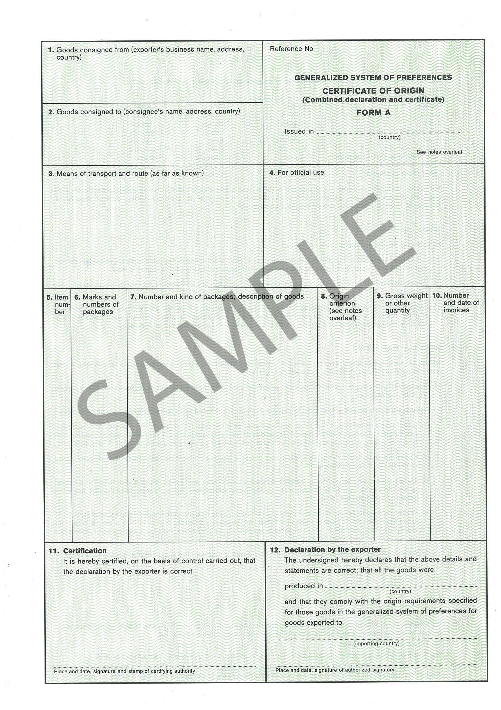 5 Certificate Of Origin Templates Excel PDF Formats