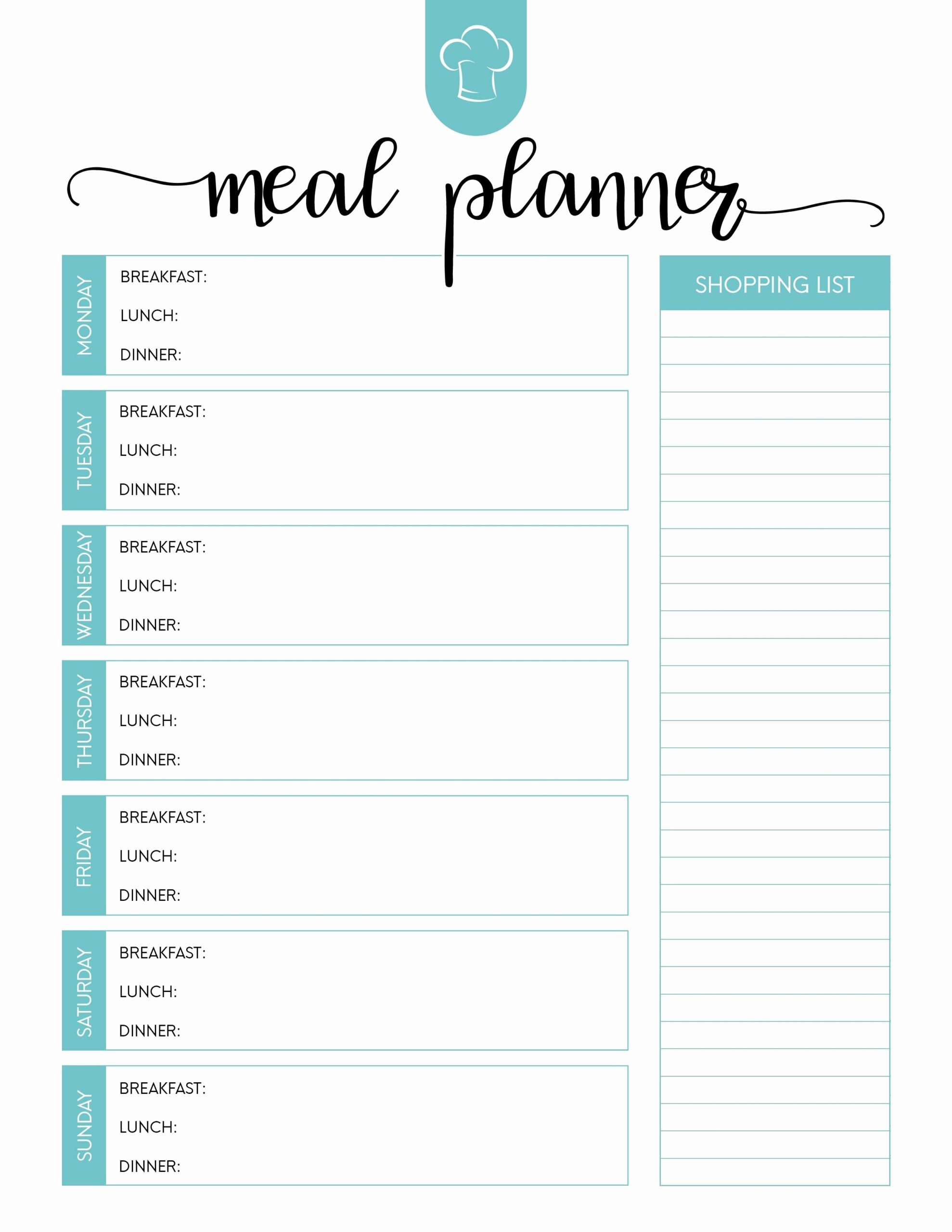 50 Free Printable Dinner Menu Templates