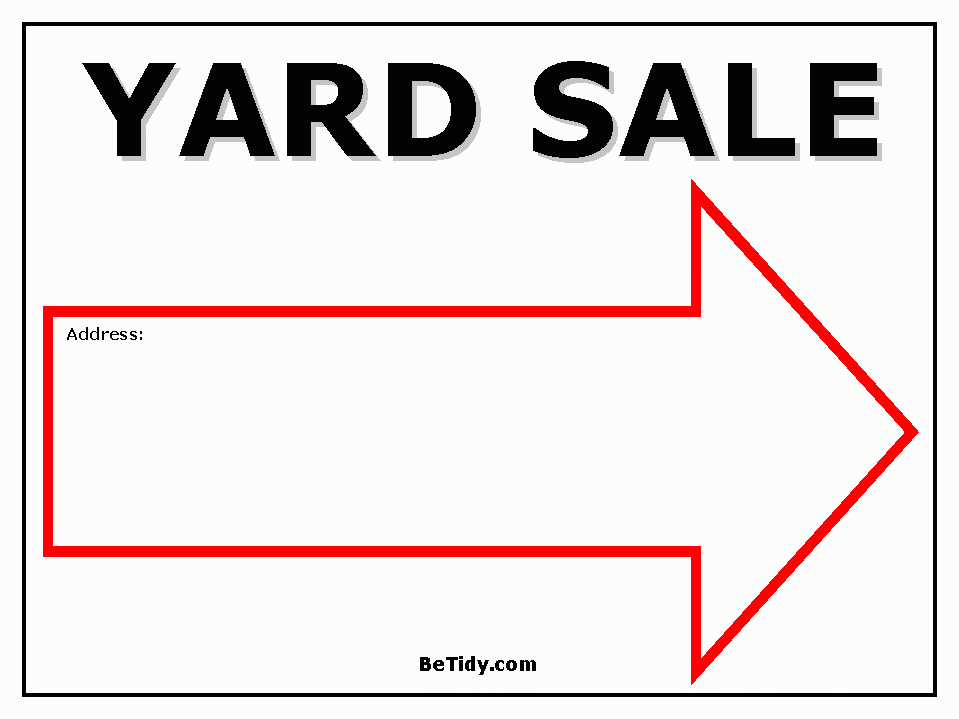50 Free Yard Sale Signs Templates