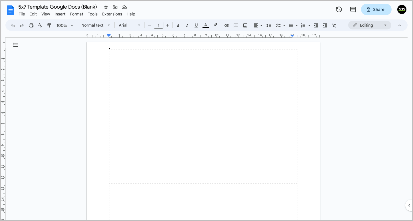 5x7 Template Google Docs FREE 