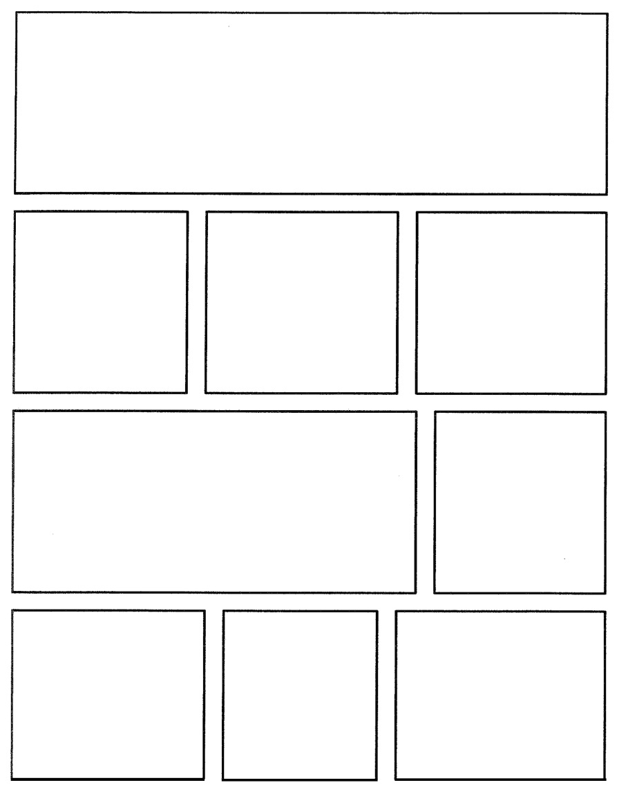 Comic Strip Templates Blank