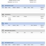 6 Travel Itinerary Templates Word Excel Templates With Blank Trip
