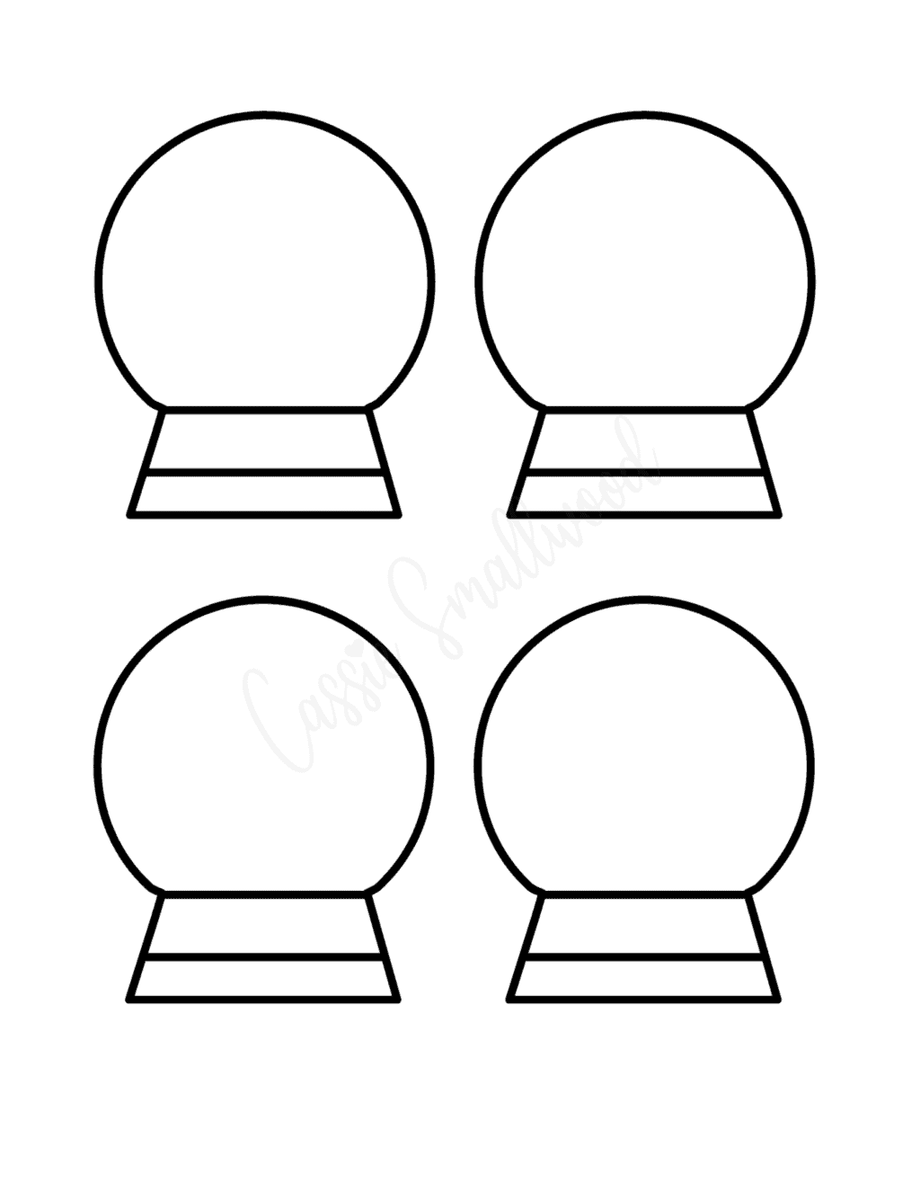 Blank Snow Globe Templates