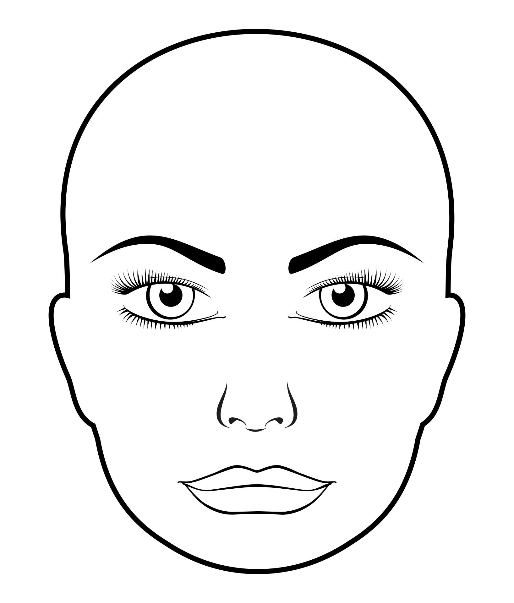 8 Best Images Of Printable Face Template Face Template Printable