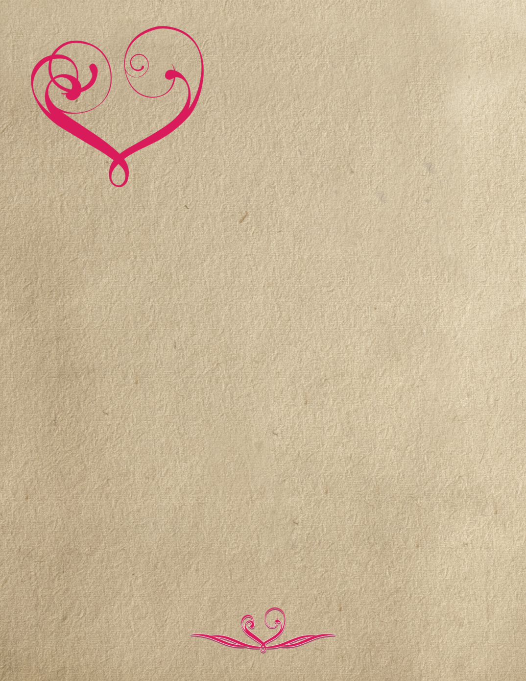 Blank Love Letter Templates