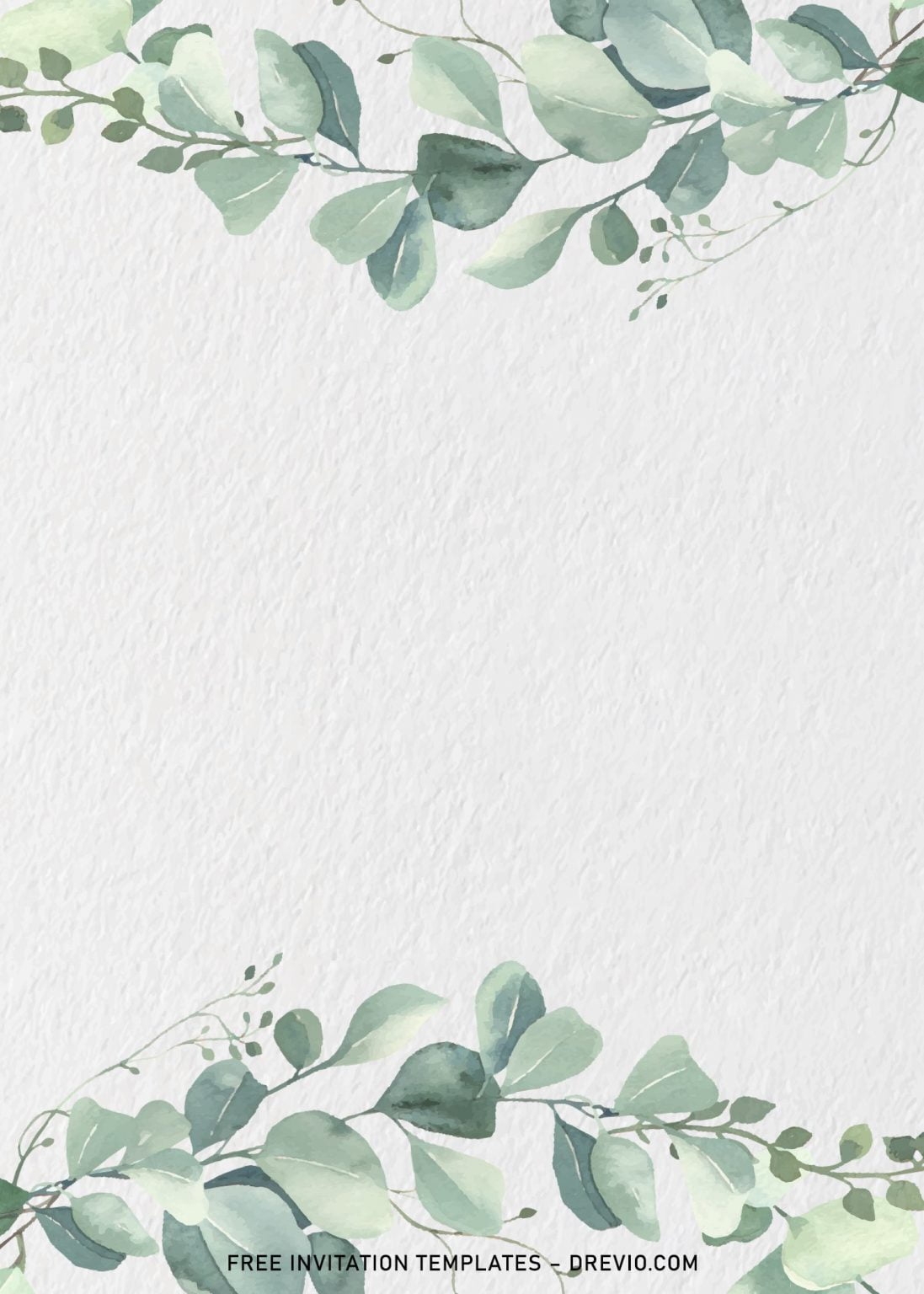 8 Gorgeous Greenery Eucalyptus Wedding Invitation Templates Download