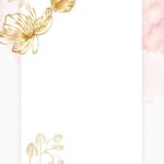 8 Sparkling Gold Butterfly And Flower Birthday Invitation Templates