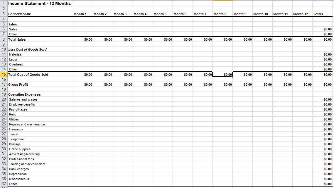 9 Free Income Statement Templates Word Excel PDF Word Excel Formats