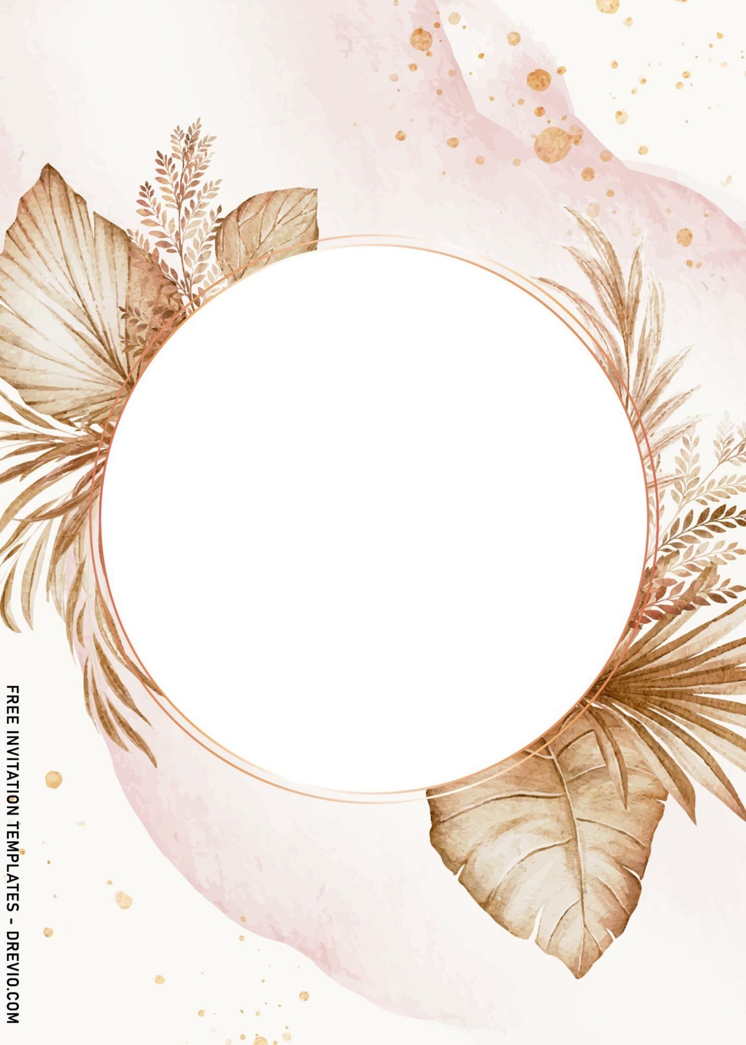 9 Gorgeous Boho Pampas Grass Birthday Invitation Templates Boho