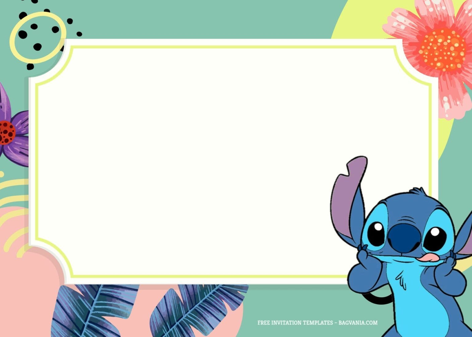 9 Happy Summer With Lilo And Stitch Birthday Invitation Templates