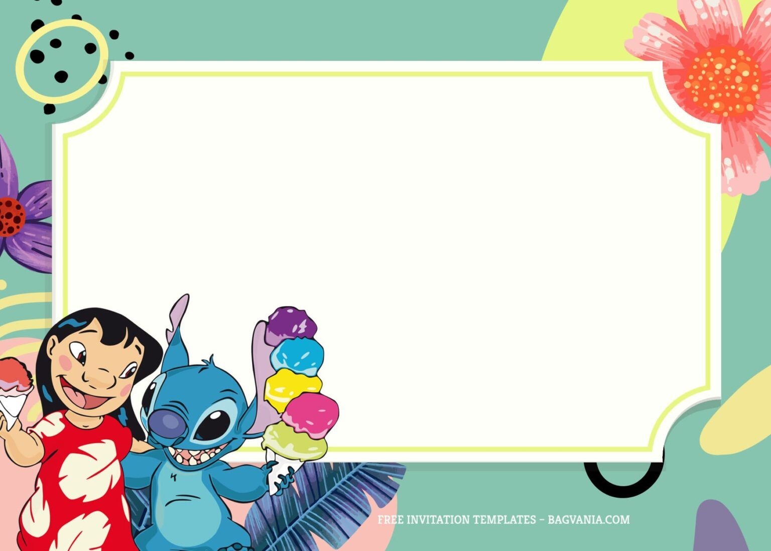 9 Happy Summer With Lilo And Stitch Birthday Invitation Templates