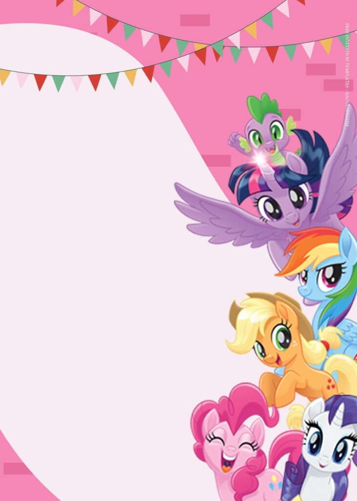 9 My Little Pony Paradise Birthday Invitation Templates