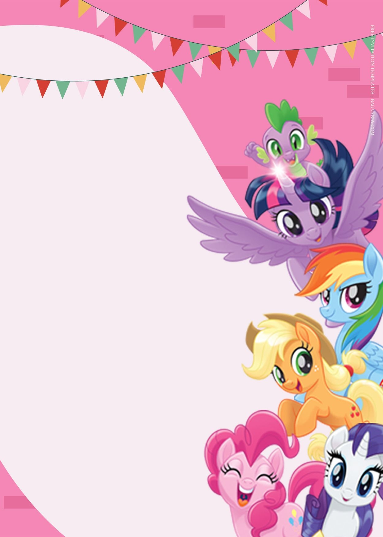 9 My Little Pony Paradise Birthday Invitation Templates
