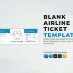 Airline Ticket Templates In Word Free Plane Ticket Template Printable