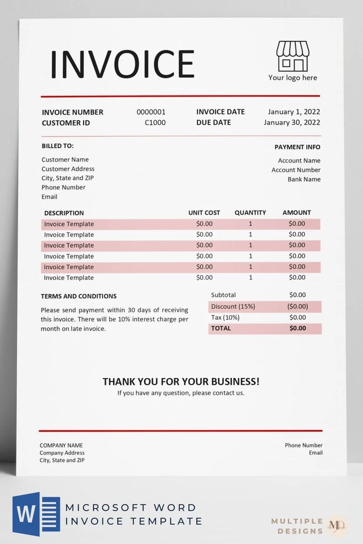An Invoice Is Shown On Top Of A Piece Of Paper With The Words Inside It