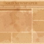 An Old Newspaper Is Shown On A Brown Background