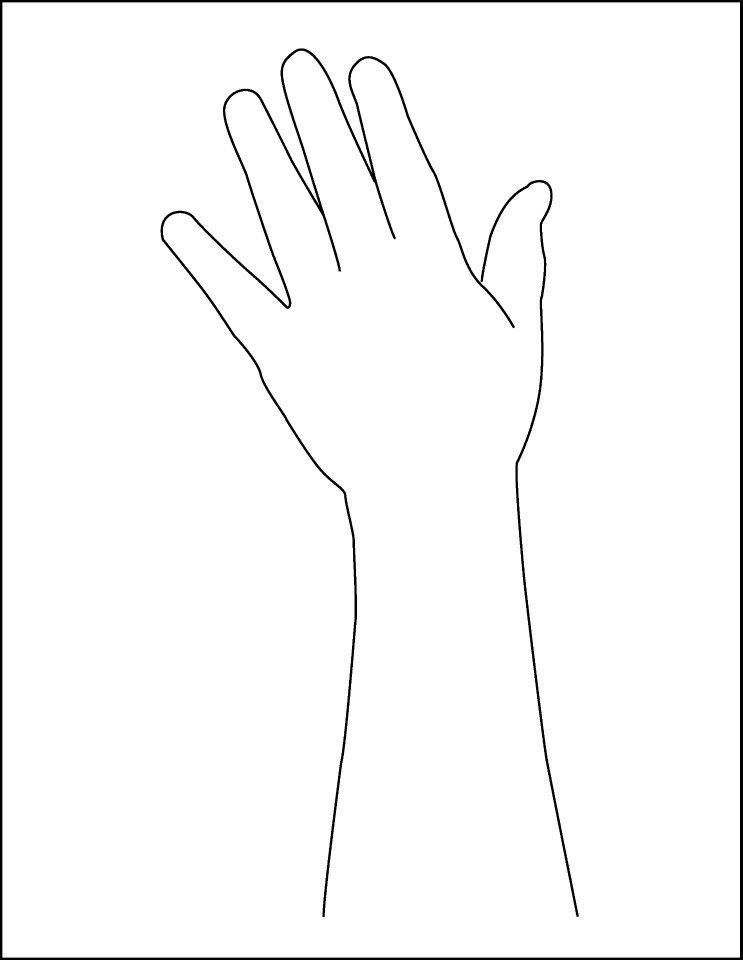 Arm Template Hand And Arm Outline Printable Hand Outline Template